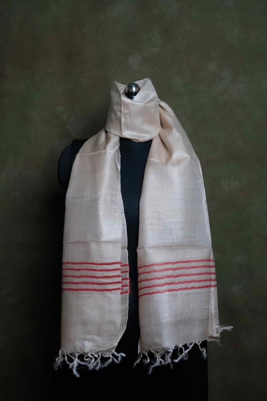 Tussar Silk Butti Bage  Stole