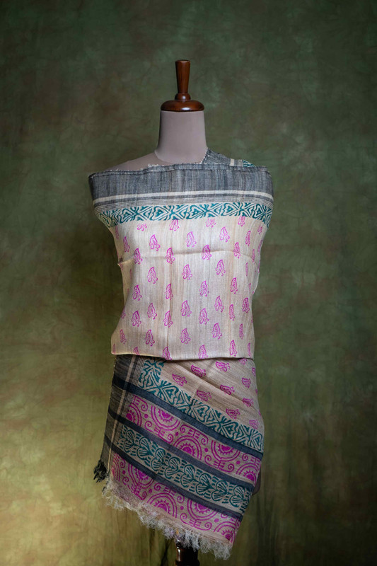 Ghichha Silk Printed Grey  Dupatta