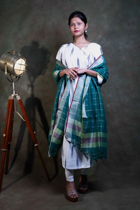 Linen Causal Green  Dupatta