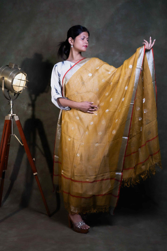Linen Causal Golden Brown  Dupatta