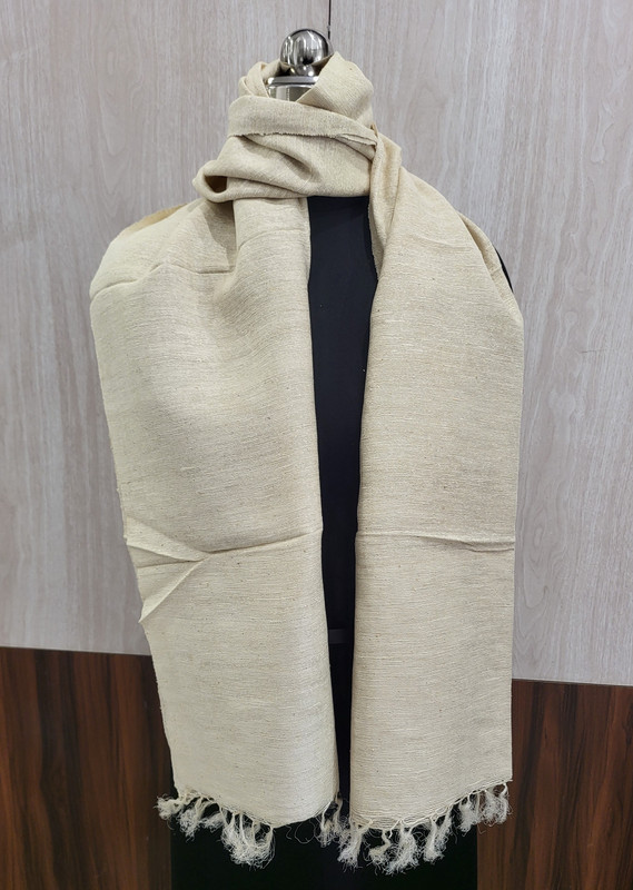 Ghicha Tussar 2 No.Causal Cream Dupatta