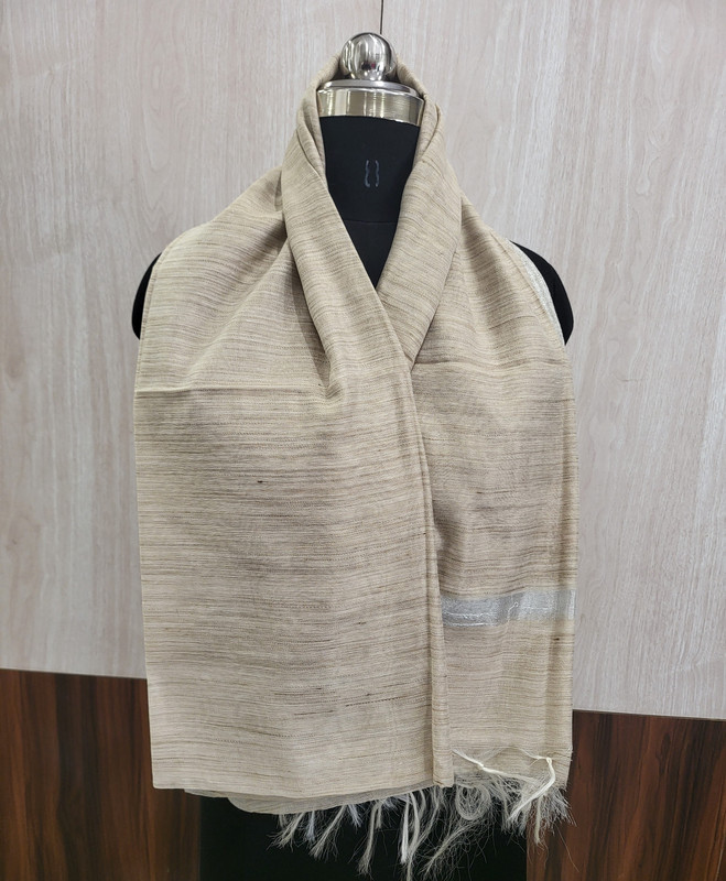 Kota + Poly Georgette Causal Beige Dupatta
