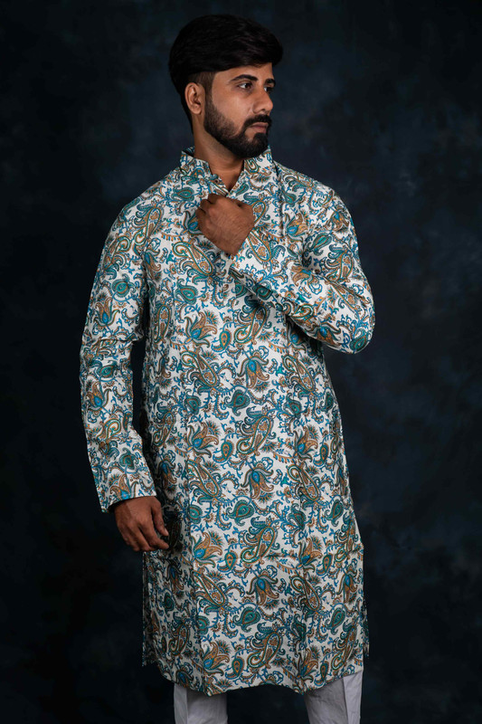 Ethnic Pure Cotton Kurta Printed(MultiColor)