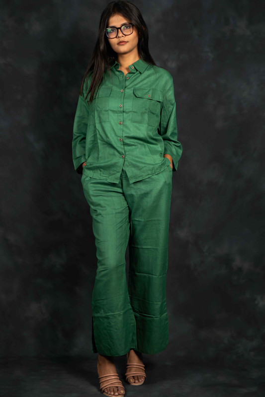 Women’s Cotton Green Cot Set
