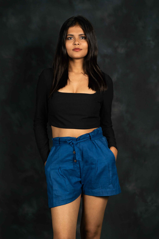 Women’s Cotton Blue Haf Pant