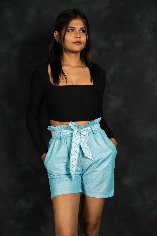 Women’s Cotton Turquiose Haf Pant