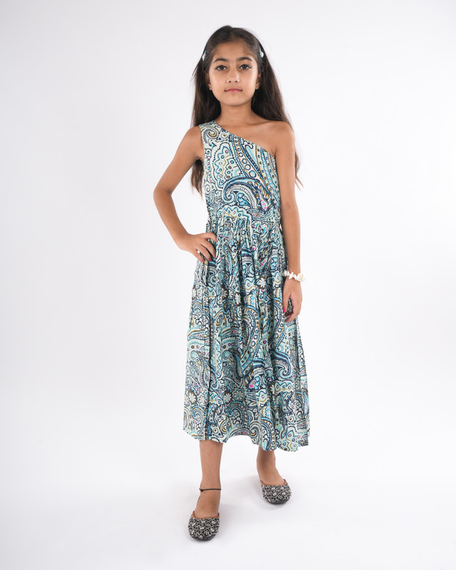 Turquoise Rayon Anarkali/Flared Anarkali/Flared Gown