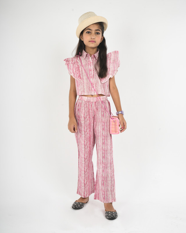 Pink Pure Cotton Straight Co-Ords Set