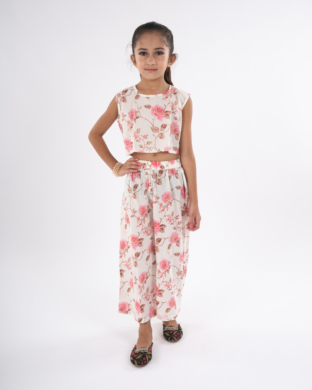 White Pure Cotton Straight Co-Ords Set