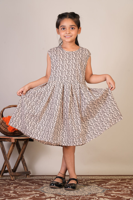 Oyster Pink Pure Cotton Anarkali/Flared Anarkali Frock